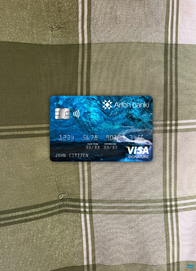 Download Iceland Arion visa signature card photolook front Photoshop template